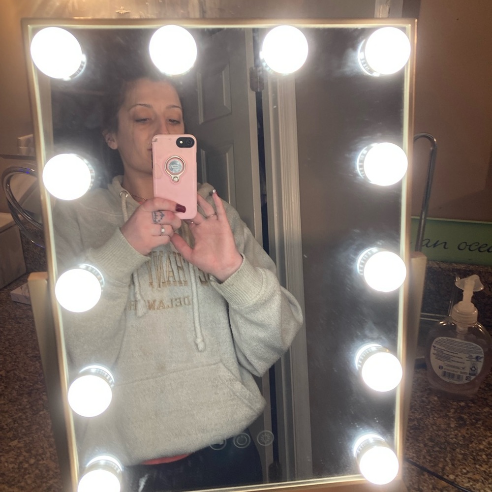 Impressions vanity mirror with 12 led lights and power supply.3 light modes.